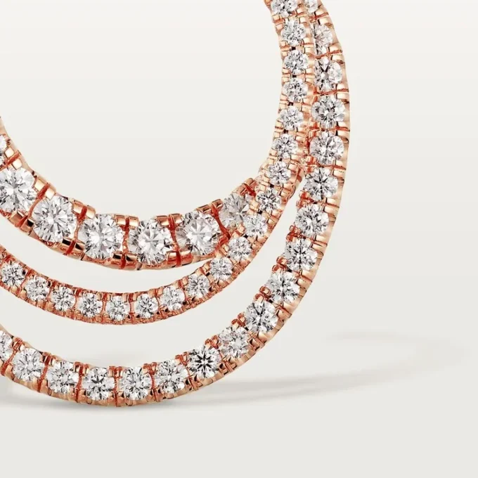 Boucles d&rsquo;oreilles Etincelle De Cartier – Or rose, diamants – Cartier