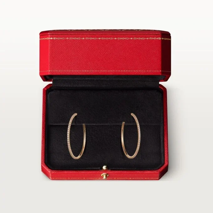 Boucles d&rsquo;oreilles Etincelle De Cartier – Or rose, diamants – Cartier