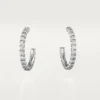 Boucles d&rsquo;oreilles Etincelle De Cartier, petit modèle – Or blanc, diamants – Cartier