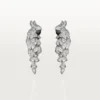 Boucles d&rsquo;oreilles Faune et Flore de Cartier, pavées