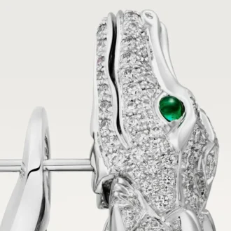 Boucles d&rsquo;oreilles Faune et Flore de Cartier, pavées