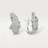 Boucles d&rsquo;oreilles Faune et Flore de Cartier, pavées