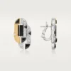 Boucles d&rsquo;oreilles Geometrie & Contrastes, onyx, pavées