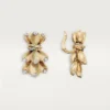 Boucles d&rsquo;oreilles Grain de Café, diamants