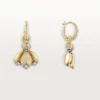 Boucles d&rsquo;oreilles Grain de Café, diamants