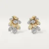 Boucles d&rsquo;oreilles Grain de Café, semi-serties