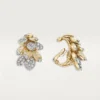 Boucles d&rsquo;oreilles Grain de Café, semi-serties