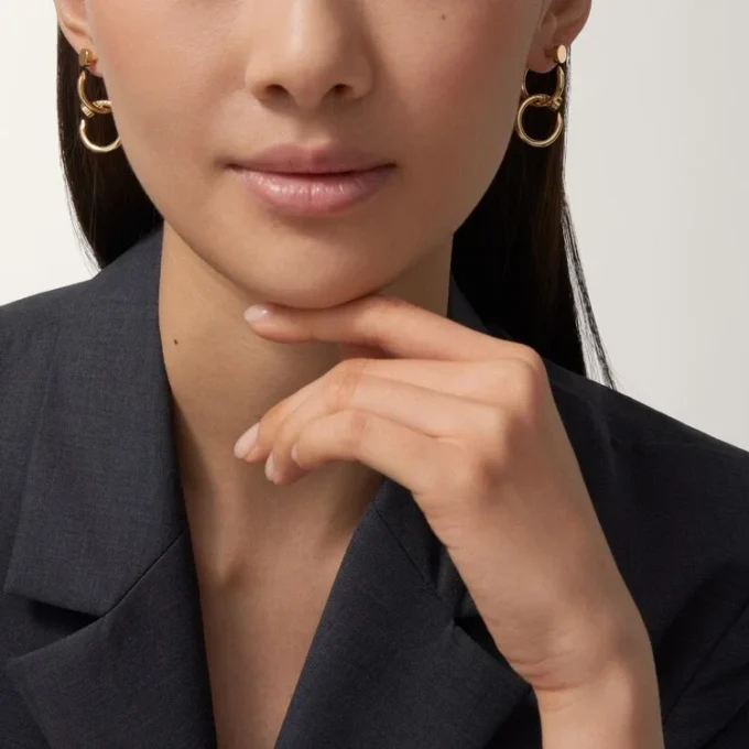 Boucles d&rsquo;oreilles Juste Un Clou, double