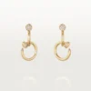 Boucles d&rsquo;oreilles Juste Un Clou, doubles, diamants