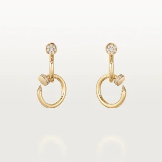 Boucles d&rsquo;oreilles Juste Un Clou, doubles, diamants