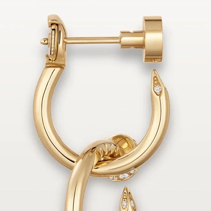 Boucles d&rsquo;oreilles Juste Un Clou, doubles, diamants