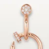 Boucles d&rsquo;oreilles Juste Un Clou, doubles, diamants