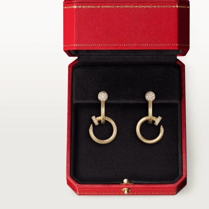 Boucles d&rsquo;oreilles Juste Un Clou, doubles, diamants