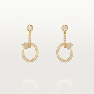 Boucles d’oreilles Juste Un Clou, doubles, pavées