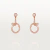 Boucles d’oreilles Juste Un Clou, doubles, pavées