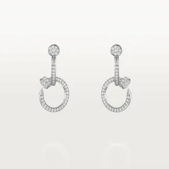 Boucles d’oreilles Juste Un Clou, doubles, pavées