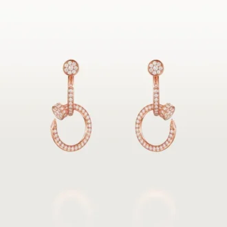 Boucles d’oreilles Juste Un Clou, doubles, pavées