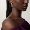Boucles d’oreilles Juste Un Clou, doubles, pavées