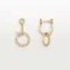 Boucles d’oreilles Juste Un Clou, doubles, pavées