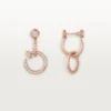 Boucles d’oreilles Juste Un Clou, doubles, pavées