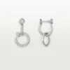 Boucles d’oreilles Juste Un Clou, doubles, pavées