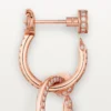 Boucles d’oreilles Juste Un Clou, doubles, pavées