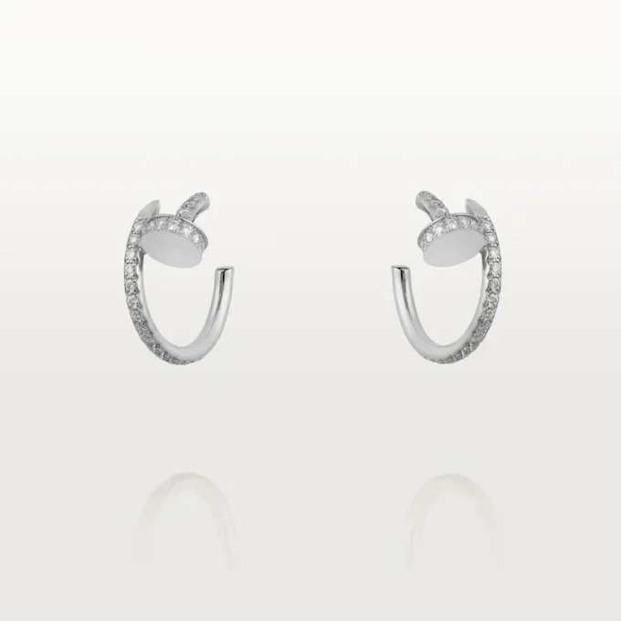Boucles d&rsquo;oreilles Juste Un Clou – Or blanc, diamants – Cartier