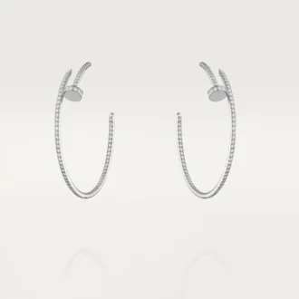 Boucles d&rsquo;oreilles Juste Un Clou – Or blanc, diamants – Cartier