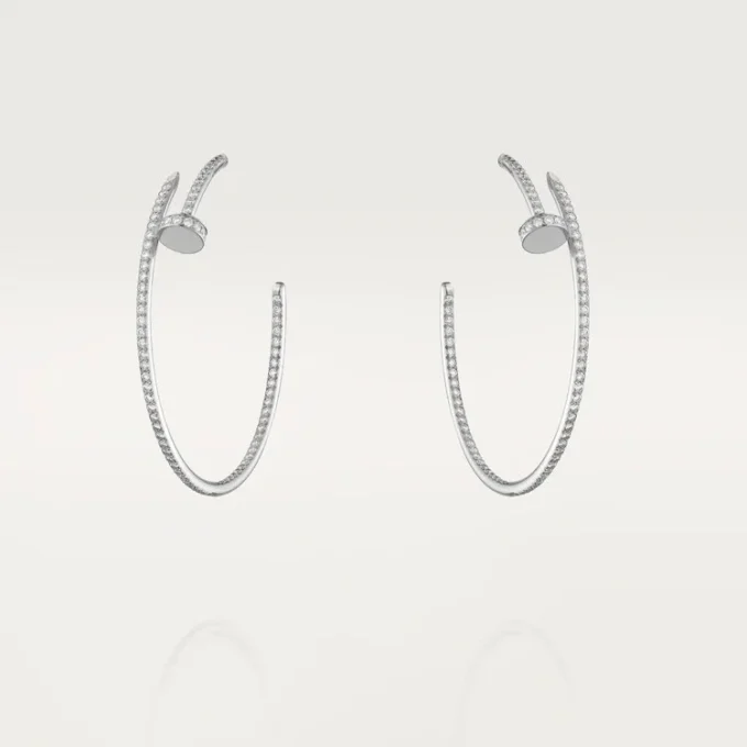 Boucles d&rsquo;oreilles Juste Un Clou – Or blanc, diamants – Cartier
