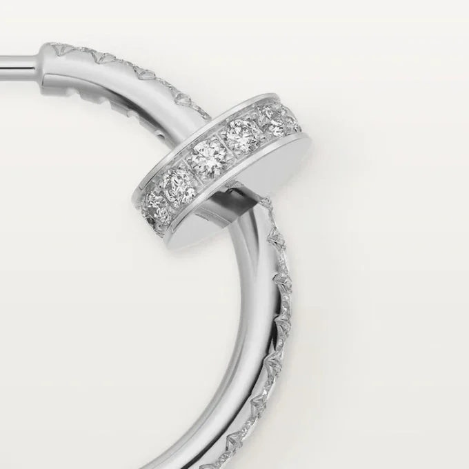 Boucles d&rsquo;oreilles Juste Un Clou – Or blanc, diamants – Cartier