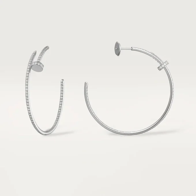 Boucles d&rsquo;oreilles Juste Un Clou – Or blanc, diamants – Cartier