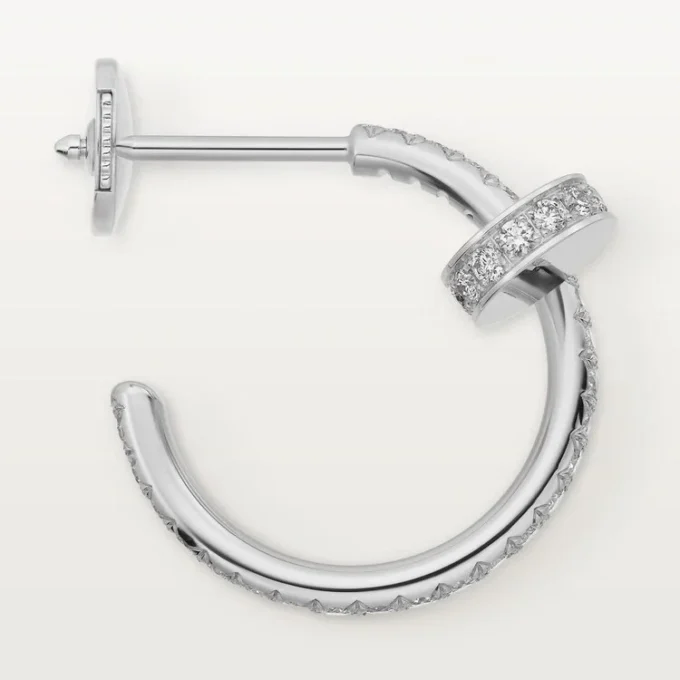 Boucles d&rsquo;oreilles Juste Un Clou – Or blanc, diamants – Cartier