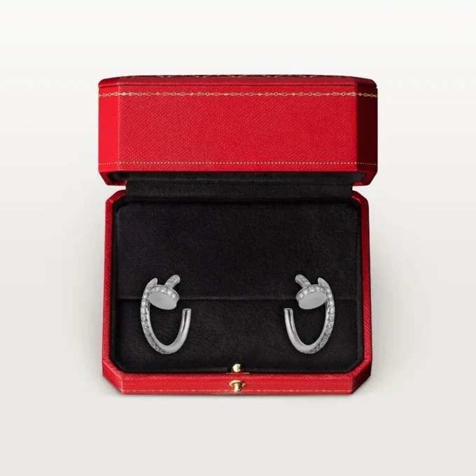 Boucles d&rsquo;oreilles Juste Un Clou – Or blanc, diamants – Cartier