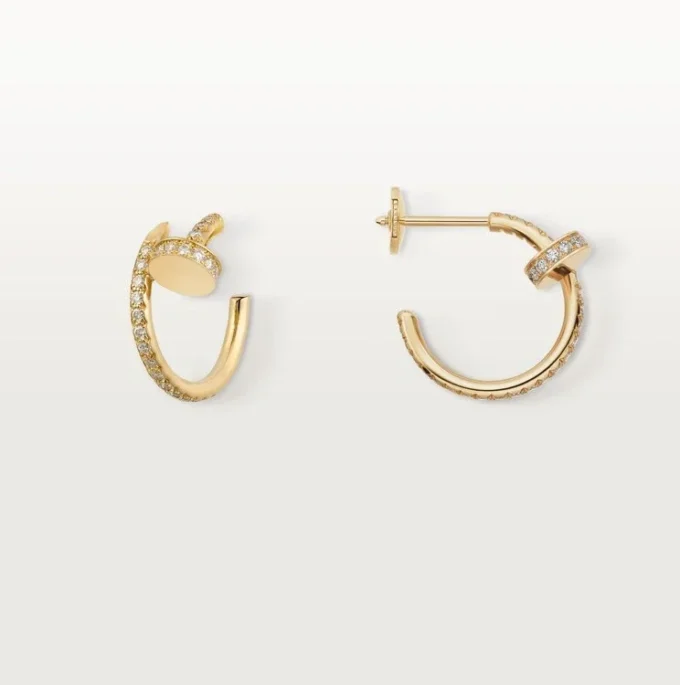 Boucles d&rsquo;oreilles Juste Un Clou – Or jaune, diamants – Cartier