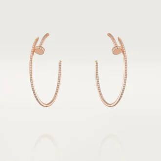 Boucles d&rsquo;oreilles Juste Un Clou – Or rose, diamants – Cartier