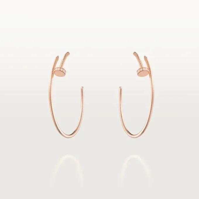 Boucles d&rsquo;oreilles Juste Un Clou – Or rose, diamants – Cartier