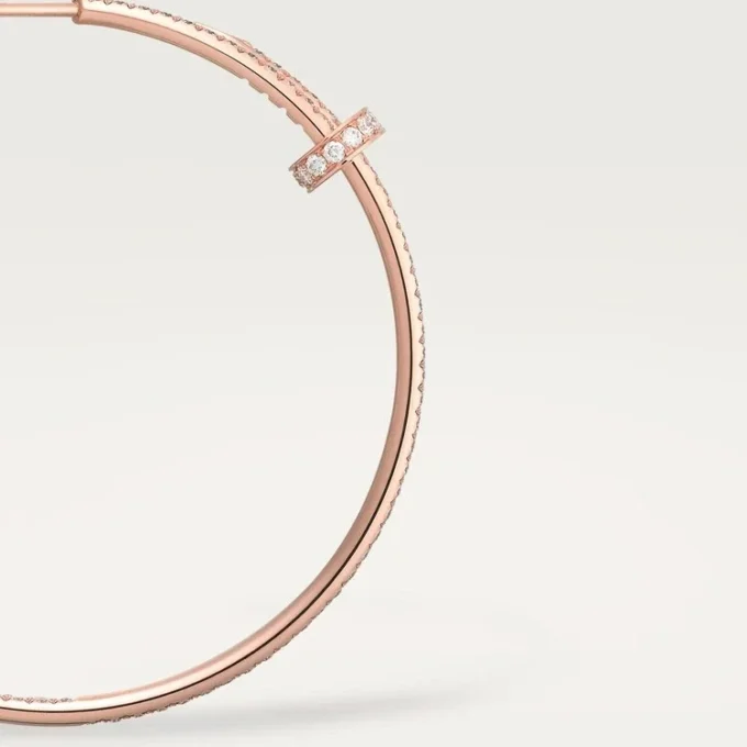 Boucles d&rsquo;oreilles Juste Un Clou – Or rose, diamants – Cartier