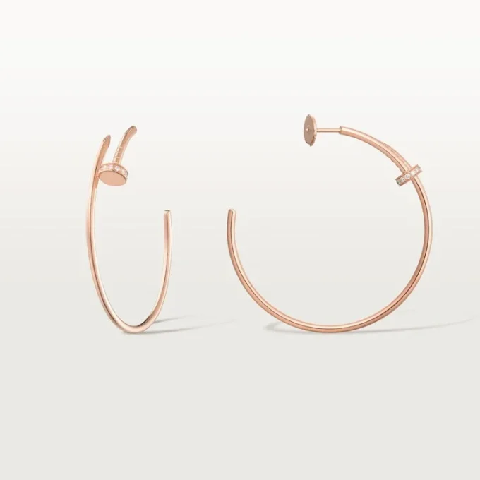 Boucles d&rsquo;oreilles Juste Un Clou – Or rose, diamants – Cartier