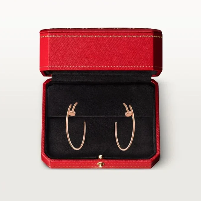 Boucles d&rsquo;oreilles Juste Un Clou – Or rose, diamants – Cartier