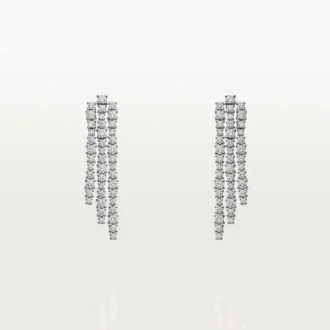 Boucles d&rsquo;oreilles Lignes Essentielles, diamants taille brillant