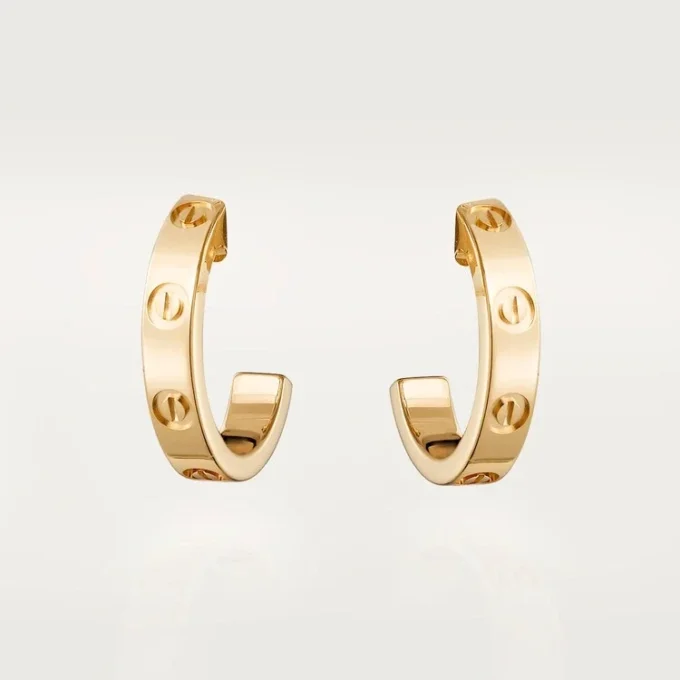 Boucles d&rsquo;oreilles Love Hoop – Or jaune, petit modèle | Cartier US