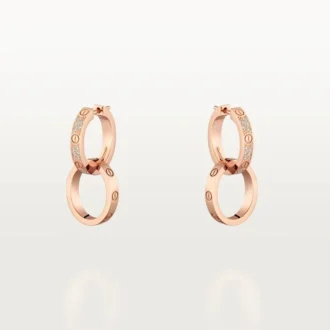 Boucles d&rsquo;oreilles Love, multi-port, demi-sertissage