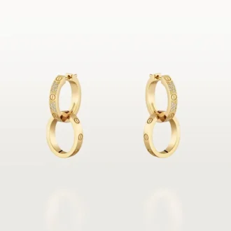 Boucles d&rsquo;oreilles Love, multi-port, demi-sertissage
