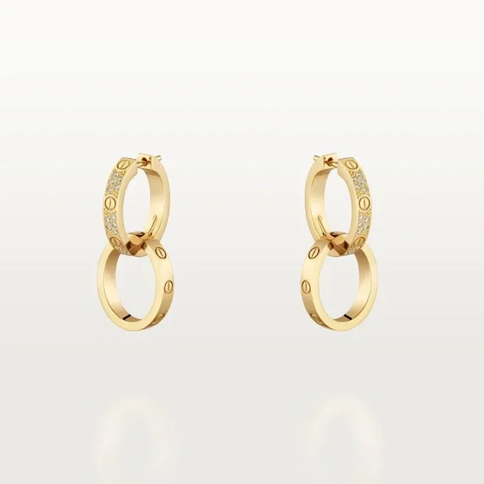 Boucles d&rsquo;oreilles Love, multi-port, demi-sertissage