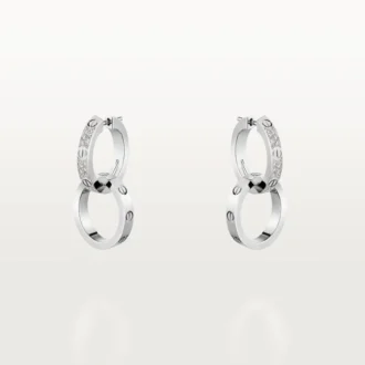 Boucles d&rsquo;oreilles Love, multi-port, demi-sertissage