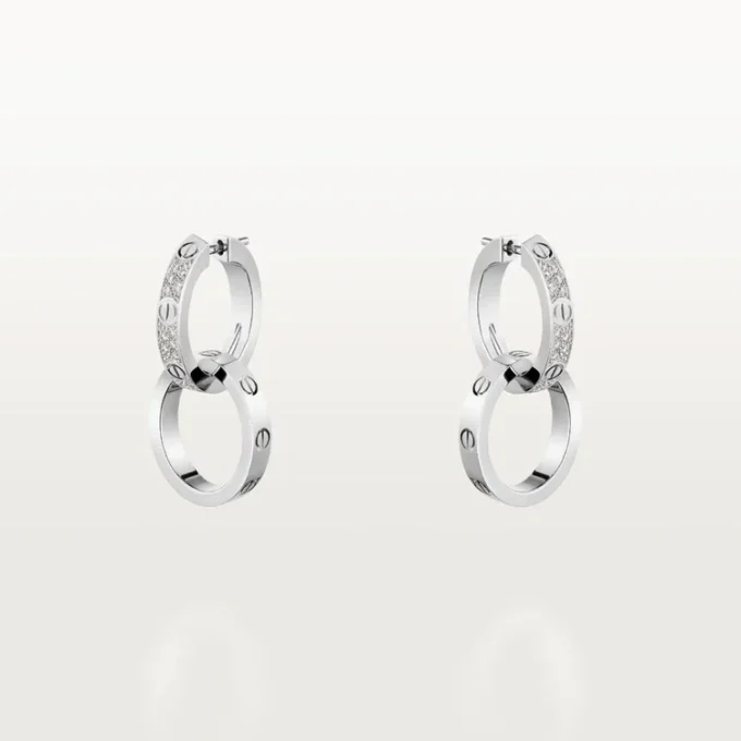 Boucles d&rsquo;oreilles Love, multi-port, demi-sertissage