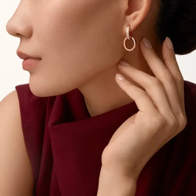 Boucles d&rsquo;oreilles Love, multi-port, demi-sertissage