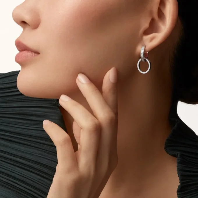 Boucles d&rsquo;oreilles Love, multi-port, demi-sertissage