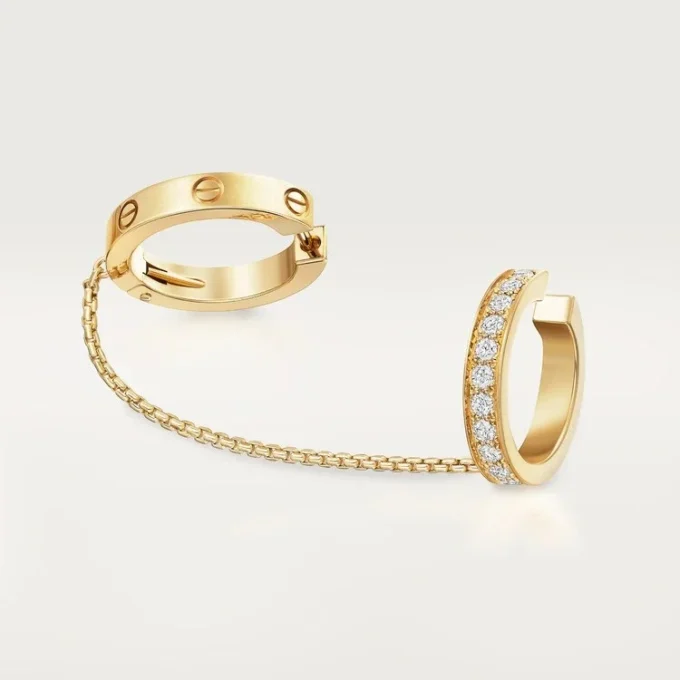 Boucles d&rsquo;oreilles Love, multi-port, demi-sertissage