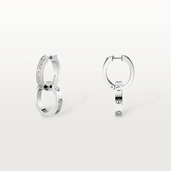 Boucles d&rsquo;oreilles Love, multi-port, demi-sertissage